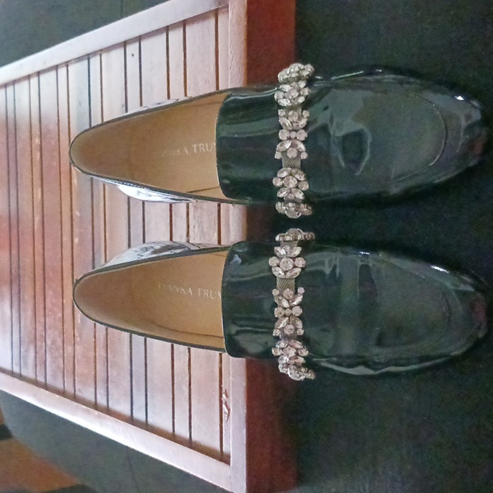 Flats -patent leather by Ivanka Trump with Crystal trim